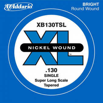 XB130TSL Nickel Wound Tapered Отдельная струна для бас-гитары, .130, Super Long Scale, D'Addario от магазина Соло в Иркутске