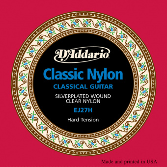 EJ27H  CLASSIC Струны для классической гитары нейлоновые Student Hard D`Addario от магазина Соло в Иркутске