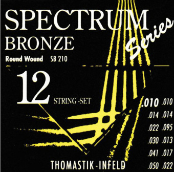 SB210 Spectrum Bronze Комплект струн для 12-струнной акустической гитары, бронза, 10-50, Thomastik от магазина Соло в Иркутске