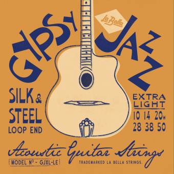 GJXL-LE Gypsy Jazz Silk&Steel Extra Light Компект струн для акустической гитары 10-50 LaBella от магазина Соло в Иркутске