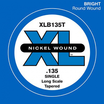 XLB135T Nickel Wound Tapered Отдельная струна для бас-гитары, никелированная, .135, D'Addario от магазина Соло в Иркутске