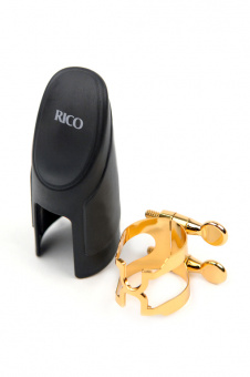 HSS1G H-LIGATURE Лигатура с колпачком для саксофона сопрано, позолоченная RICO от магазина Соло в Иркутске