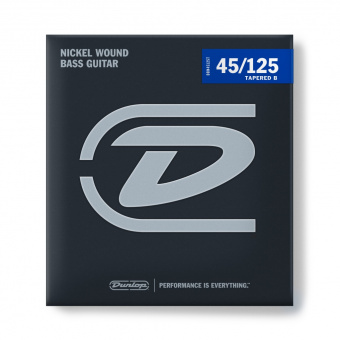 DBN45125T Tapered Комплект струн для 5-струнной бас-гитары, никелированные, 45-125, Dunlop от магазина Соло в Иркутске