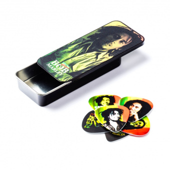 BOB-PT01M Bob Marley Rasta Медиаторы 6шт, средние, в коробочке, Dunlop от магазина Соло в Иркутске