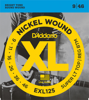 EXL125 XL NICKEL WOUND Струны для электрогитары Super Light Top/Regular Bottom 9-46 D`Addario от магазина Соло в Иркутске