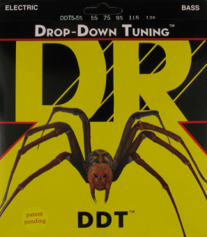 DDT5-55 Drop-Down Tuning Комплект струн для 5-струнной бас-гитары, сталь, Heavy, 55-135, DR от магазина Соло в Иркутске
