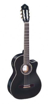 RCE141BK Family Series Pro Классическая гитара со звукоснимателем, размер 4/4, черная, Ortega от магазина Соло в Иркутске