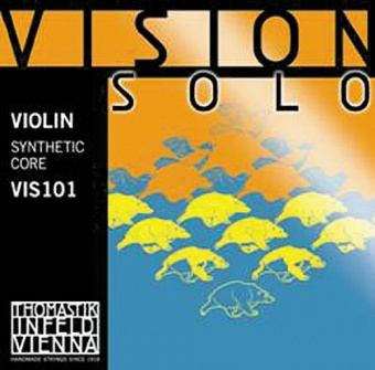 VIS101 Vision Solo Комплект струн для скрипки размером 4/4, среднее натяжение, Thomastik от магазина Соло в Иркутске
