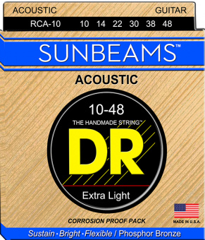 RCA-10 SunBeams Комплект струн для акустической гитары, 10-48, DR от магазина Соло в Иркутске