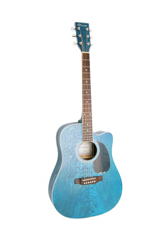 F675C-BL Акустическая гитара, с вырезом, синяя, Caraya от магазина Соло в Иркутске