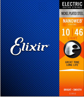12052 NANOWEB Комплект струн для электрогитары, Light, 10-46, Elixir от магазина Соло в Иркутске