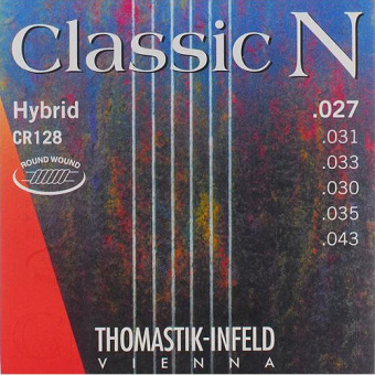 CR128 Classic N Комплект струн для акустической гитары, нейлон/посеребренная медь 027-043, Thomastik от магазина Соло в Иркутске