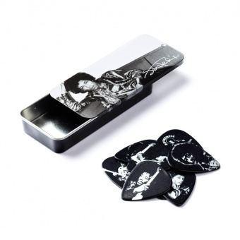 JH-PT05H Jimi Hendrix Silver Portrait Медиаторы 12шт, толстые, в коробочке, Dunlop от магазина Соло в Иркутске