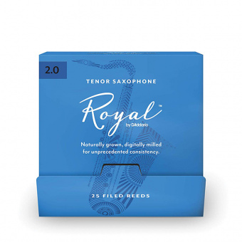 RKB0120-B25 Rico Royal Трости для саксофона тенор, размер 2.0, 25шт в индивидуальной упаковке, Rico от магазина Соло в Иркутске