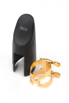 HAS1G H-Ligature Лигатура с колпачком для саксофона альт, позолоченная, Rico от магазина Соло в Иркутске