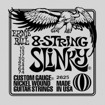 P02625 Slinky Комплект струн для 8-струнной электрогитары, никель, 10-74, Ernie Ball от магазина Соло в Иркутске