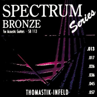 SB113 Spectrum Bronze Комплект струн для акустической гитары, сталь/бронза, 013-057, Thomastik от магазина Соло в Иркутске