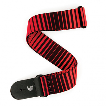 P20S1507 Rock Ремень для гитары, рисунок «Optical Stripes», красный, Planet Waves от магазина Соло в Иркутске