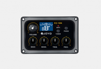 EQ-504-F Звукосниматель для акустических гитар с 4-х полосным эквалайзером и тюнером, Joyo от магазина Соло в Иркутске