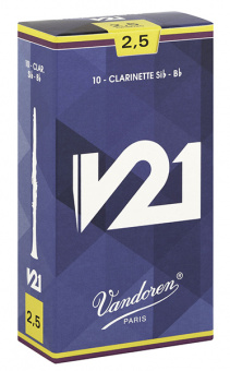 CR8025 V21 Трости для кларнета Bb, №2.5, 10шт, Vandoren от магазина Соло в Иркутске