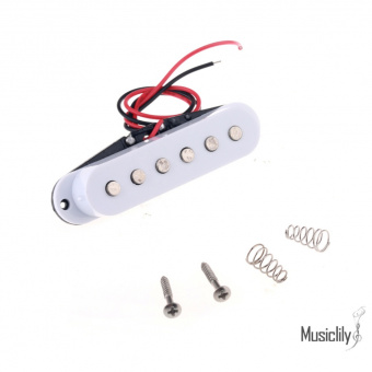 M269 Звукосниматель магнитный сингл, для Fender Strat, средний, белый, Musiclily от магазина Соло в Иркутске
