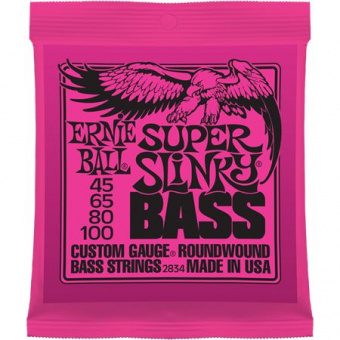 P02834 Super Slinky Bass Комплект струн для бас-гитары, 45-100, никель, Ernie Ball от магазина Соло в Иркутске
