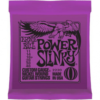 P02220 Power Slinky Комплект струн для электрогитары, никель, 11-48, Ernie Ball от магазина Соло в Иркутске