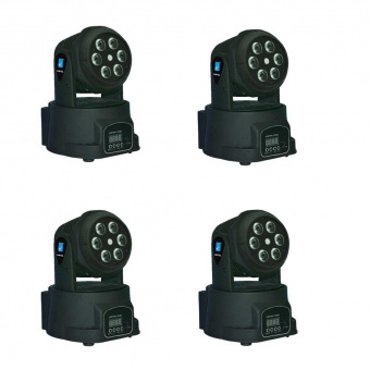 LM70L Комплект из 4 штук моторизированных светодиодных мини-прожекторов с лазером, 6х8Вт, Big Dipper от магазина Соло в Иркутске