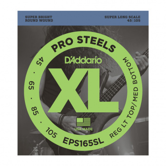 EPS165SL ProSteels Комплект струн для бас-гитары, Custom Light, 45-105, Super Long Scale, D'Addario от магазина Соло в Иркутске