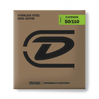 DBFS50110 Flatwound Комплект струн для бас-гитары, сталь, 50-110, Dunlop от магазина Соло в Иркутске