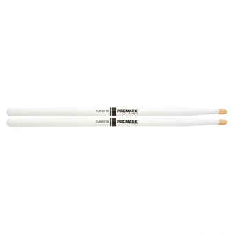 TX5BW-WHITE 5B Барабанные палочки, белые, орех гикори, деревянный наконечник, ProMark от магазина Соло в Иркутске