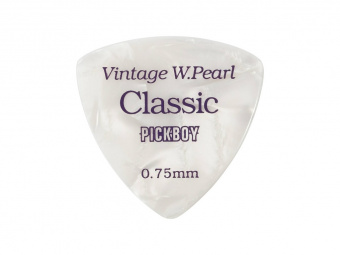 GP-24/075 Celluloid Vintage Classic White Pearl Медиаторы 50шт, толщина 0.75мм, Pickboy от магазина Соло в Иркутске