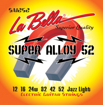 SA1252 Super Alloy 52 Комплект струн для электрогитары, железо/никель, Jazz Light, 12-52, La Bella от магазина Соло в Иркутске