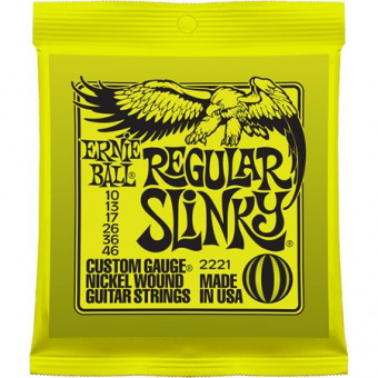 P02221 Regular Slinky Комплект струн для электрогитары, никель, 10-46, Ernie Ball от магазина Соло в Иркутске