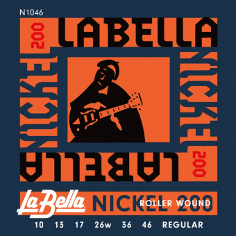 N1046 Nickel 200 Roller Wound Комплект струн для электрогитары 010-046 La Bella от магазина Соло в Иркутске