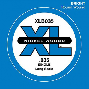 XLB035 Nickel Wound Отдельная струна для бас-гитары, никелированная, .035, D'Addario от магазина Соло в Иркутске