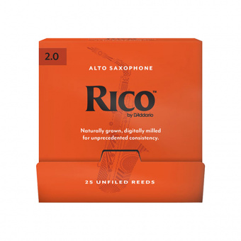 RJA0120-B25 Rico Трости для саксофона альт, размер 2.0, 25шт в индивидуальной упаковке, Rico от магазина Соло в Иркутске