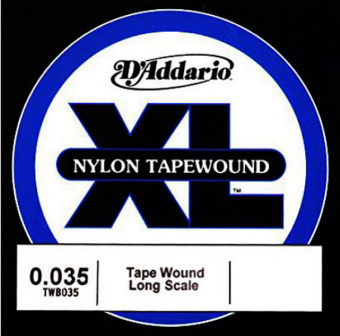TWB035 Tapewound Отдельная струна для бас-гитары, нейлоновая оплетка, 035, D'Addario от магазина Соло в Иркутске