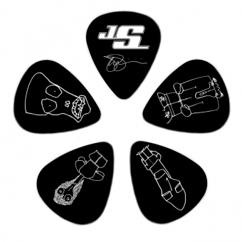1CBK6-10JS Joe Satriani Медиаторы, черные, 10шт, толстые, Planet Waves от магазина Соло в Иркутске