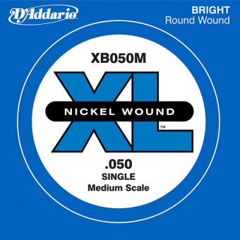 XB050M Nickel Wound Отдельная струна для бас-гитары, никелированная, 050, D'Addario от магазина Соло в Иркутске