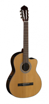 AC250CF-NAT Classic Series Классическая гитара со звукоснимателем, с вырезом, цвет натуральный, Cort от магазина Соло в Иркутске