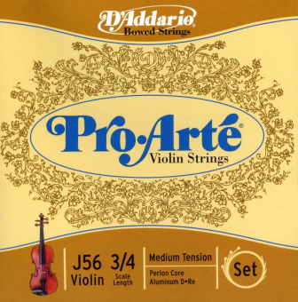 J56-3/4M Pro-Arte Комплект струн для скрипки размером 3/4, среднее натяжение, D'Addario от магазина Соло в Иркутске