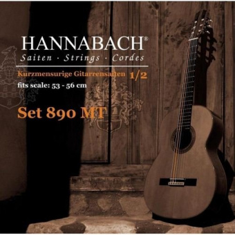 890MT12 KINDER GUITAR SIZE Комплект струн для классической гитары 1/2 нейлон/посеребренные Hannabach от магазина Соло в Иркутске