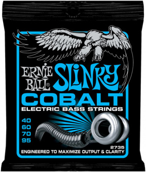 P02735 Cobalt Extra Slinky Bass Комплект струн для бас-гитары, 40-95, Ernie Ball от магазина Соло в Иркутске