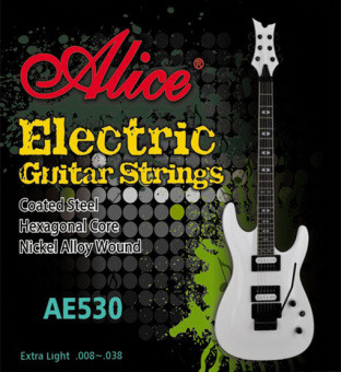 AE530XL 530 Комплект струн для электрогитары, никель 8-38 Alice от магазина Соло в Иркутске