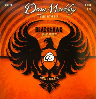 DM8011 Blackhawk Pure Bronze Комплект струн для акустической гитары,с покрытием, 11-52, Dean Markley от магазина Соло в Иркутске