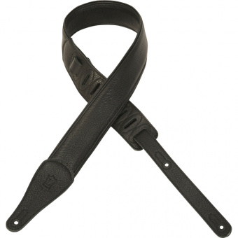 M17CG-BLK Deluxe Series Ремень для гитары, кожаный, черный, Levy's от магазина Соло в Иркутске