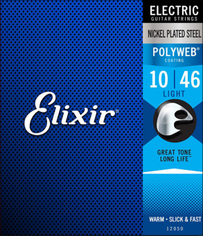 12050 POLYWEB Комплект струн для электрогитары, Light, никелированная сталь, 10-46, Elixir от магазина Соло в Иркутске