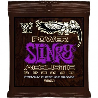 P02144 Slinky Power Комплект струн для акустической гитары, фосфорная бронза, 13-56, Ernie Ball от магазина Соло в Иркутске
