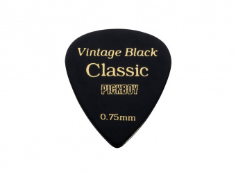 GP-07/075 Celluloid Vintage Classic Black Медиаторы 50шт, толщина 0.75мм, Pickboy от магазина Соло в Иркутске